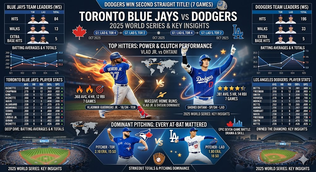 Toronto Blue Jays vs Dodgers Match Player Stats